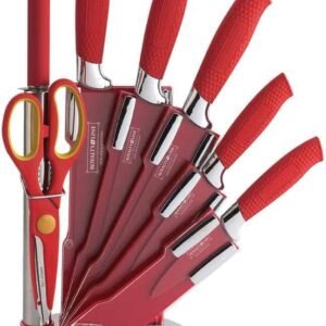 Luxury Knife Set – 8pcs – Red – Royalty Line