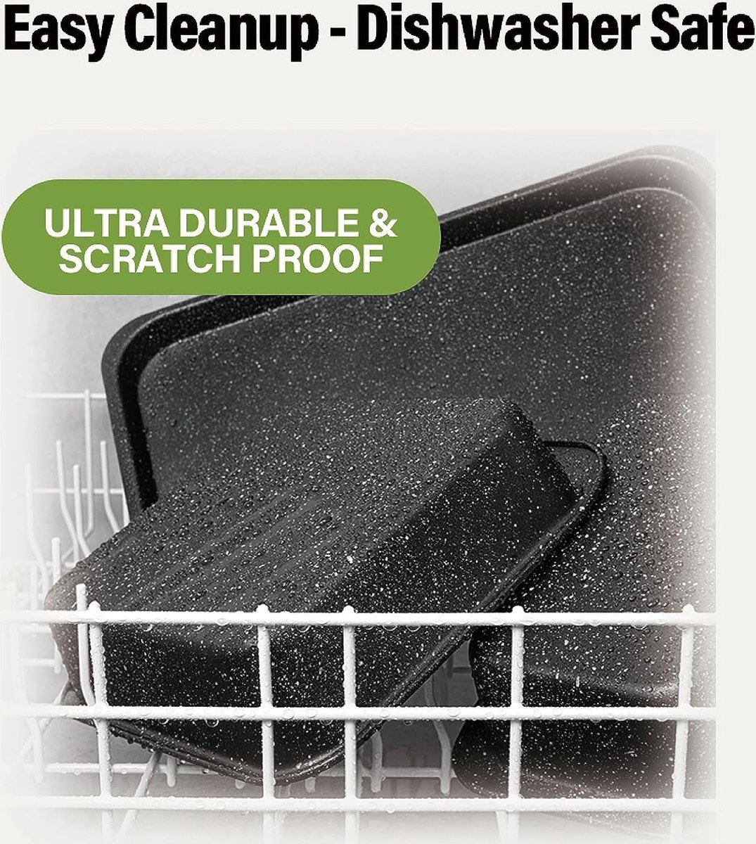 Baking Mold Set - 5 Piece - Cake & Muffin & Cookie tray & Roaster & Cooling Rack - Black - Royalty Line - Image 6