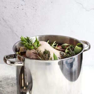 Couscous Pot With Metal Lid – Stainleess Steel – 12L – Royalty Line