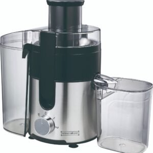 Juicer for Vegetables & Fruit – 0.6 L Cup & 1 Liter Pulp Reservoir – 3 Speeds – 600W – Stainless Steel – Black – Royalty Line