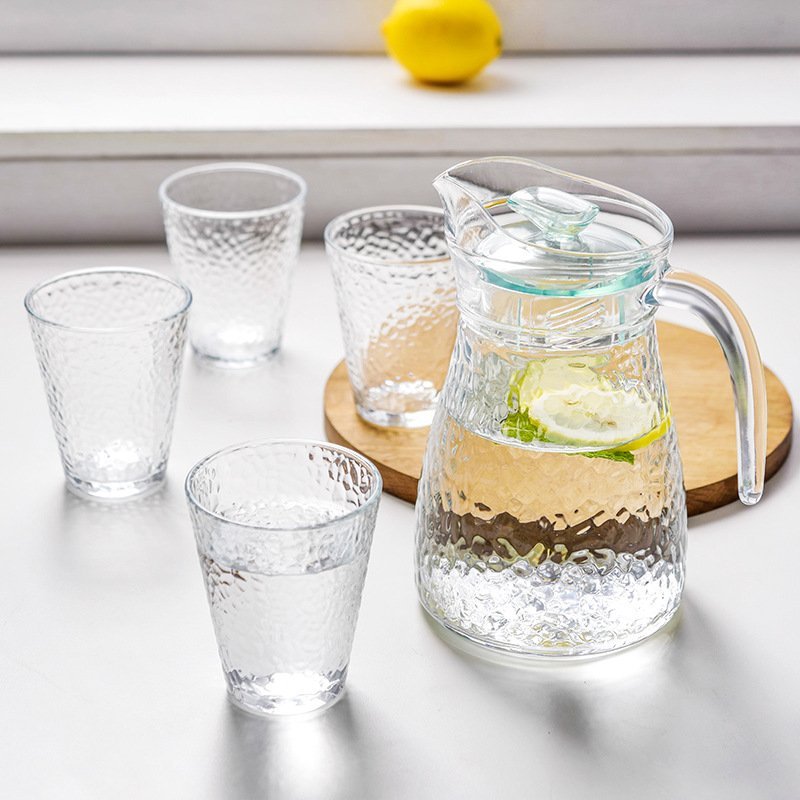 GLASS SET - Pure shape- 1.2L Caraffe - 5pcs - Cheffinger - Image 9