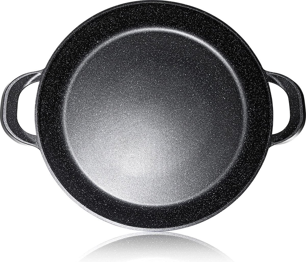 Paella Pan set - Die Cast- Non Stick Marble Coated - 2pcs - 32cm & 36cm - Oven Safe Proofed - Royalty Line - Image 5
