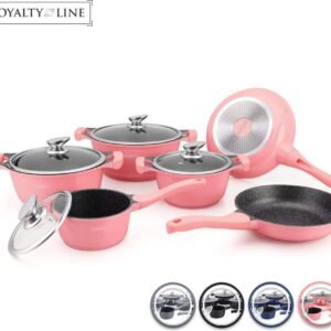 Cookware Gold Collection – Die Cast Alu – 10Pcs – PINK – Royalty Line