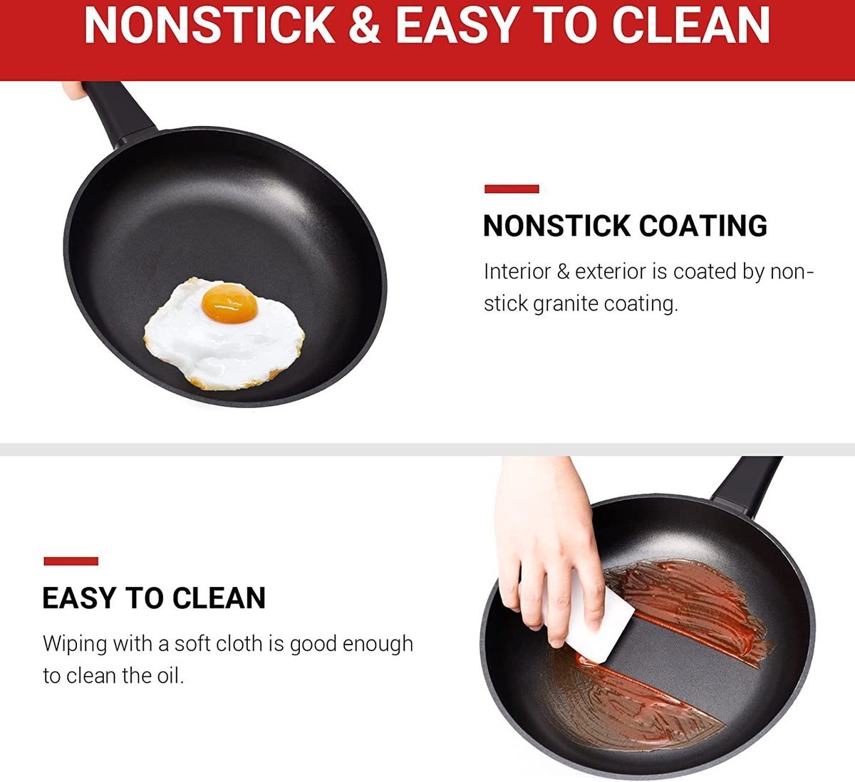 Cookware Set Die Cast Alu - 14Pcs - Orange - Royalty Line - Image 16