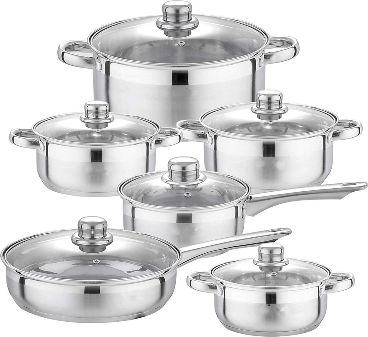 Cookware Set - Stainless Steel- 12Pcs - Royalty Line - Image 10