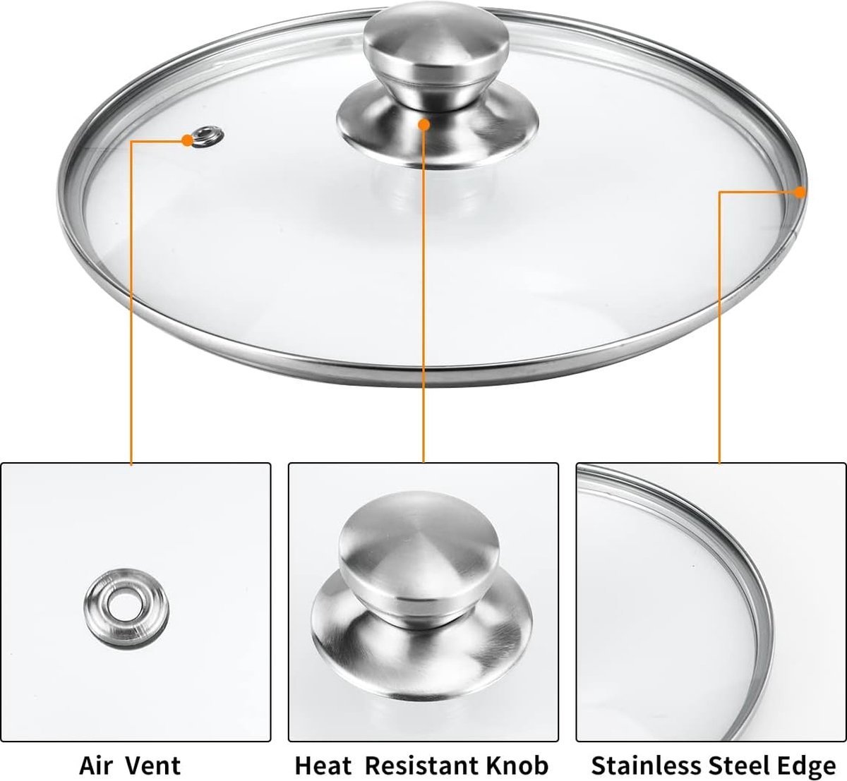 Pots Deep Sets - Stainlees Steel Stock - 6PCS - 11/13/16 L - Royalty Line - Image 9