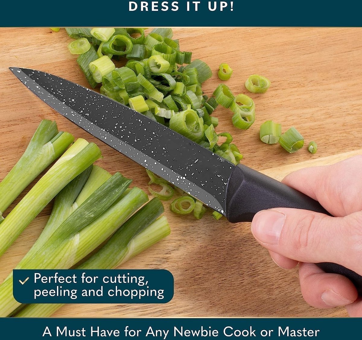 Knife Set - Non-stick coating - 6pcs - Black - Royalty Line - Image 10