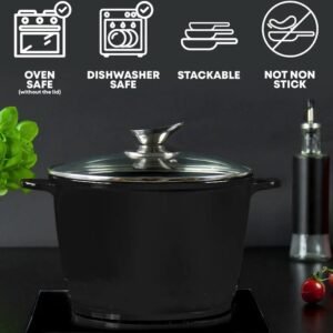 Casserole – Die Cast – Non Stick Marble Coated – 24 cm / 2.8L – Oven Proof With Out Lid – Royalty Line