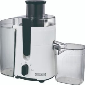 Juicer for Vegetables & Fruit – 0.6 L Cup & 1 Liter Pulp Reservoir – 3 Speeds – 450W – Black – Royalty Line