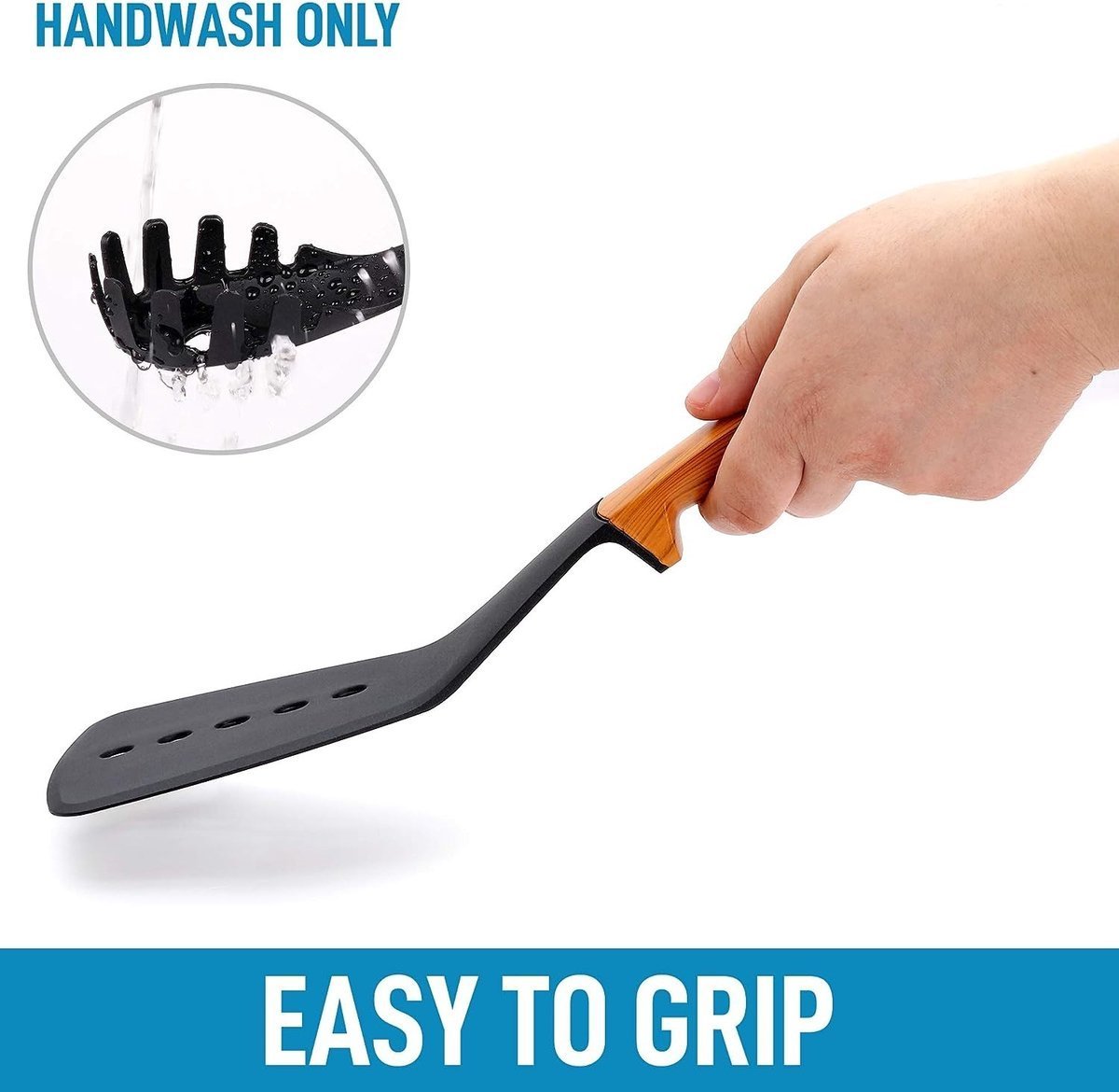 Kitchenware Set Wood Look - 6Piece Cookware Set - BPA-Free - Cooking - Hangable - Heat Resistant - With Carousel - Kitchenset - Royalty Line - Image 7