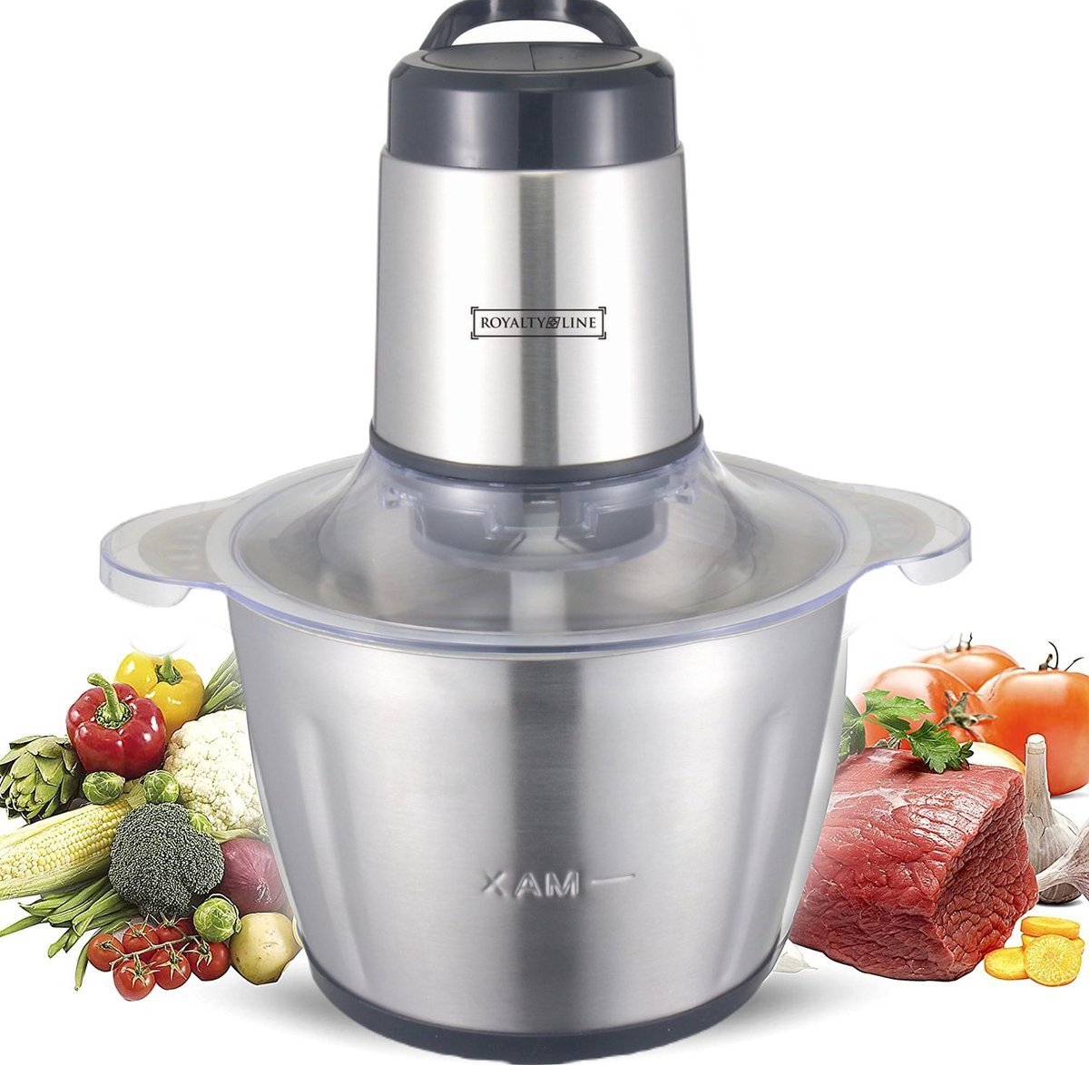 Chopper With Stainless Steel Bowl - 3 Liters - 2 Speeds - 600W - Royalty Line - Image 9
