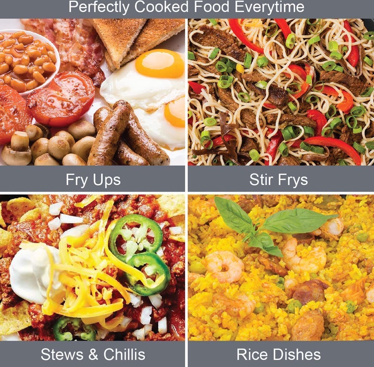 Electric Party Pan with Glass Lid and Non-Stick Coating - 5 Adjustable Heat Levels - 1500W - Ø42cm - Black - Image 9