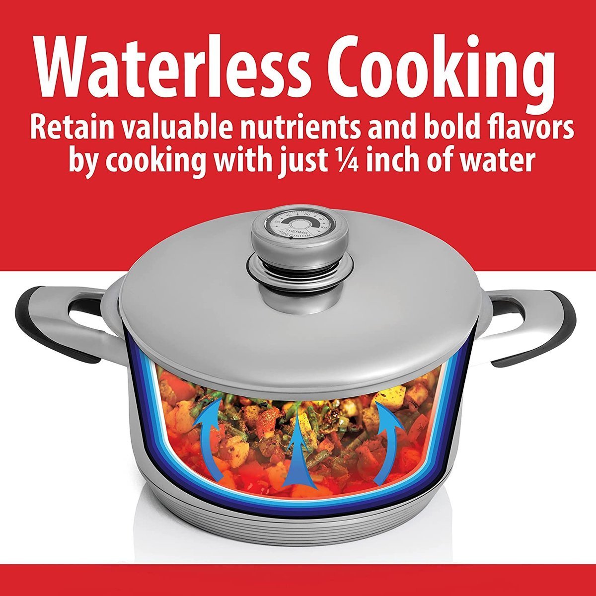 Cookware Set - Stainless Steel- 16Pcs- Metal Lid - Royalty Line - Image 9