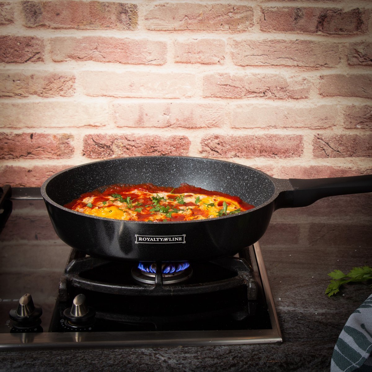 Cookware Set - Die Cast Alu - 14Pcs - Black - Royalty Line - Image 19