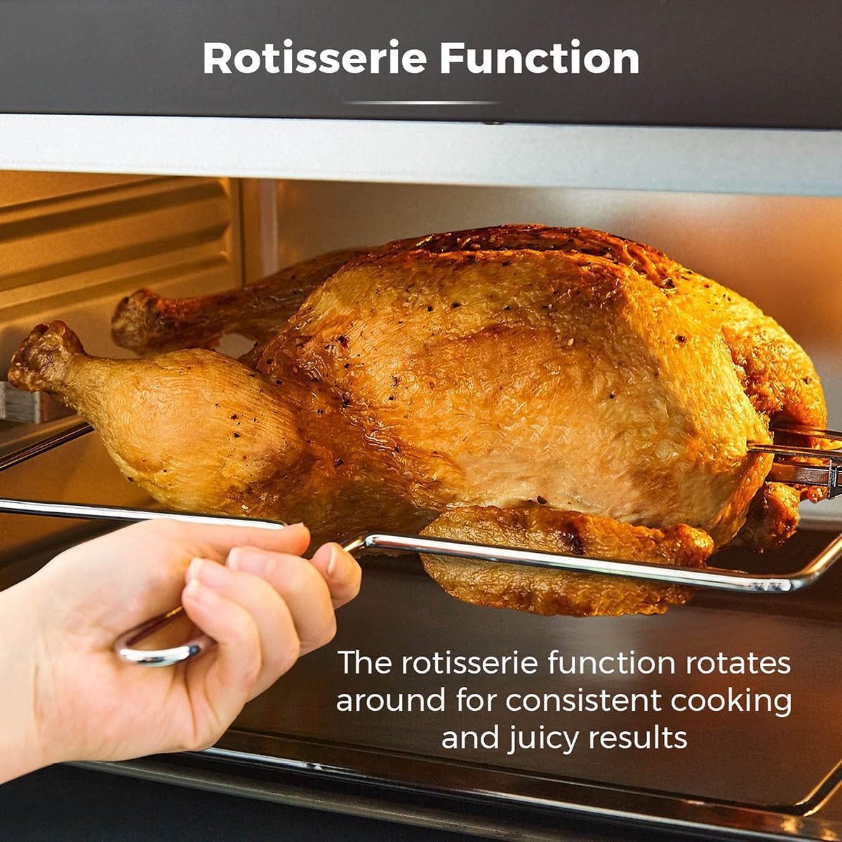 Mini Oven - 48 Liters - 2000W - Timer - 6 Programs - Black - Royalty Line - Image 15