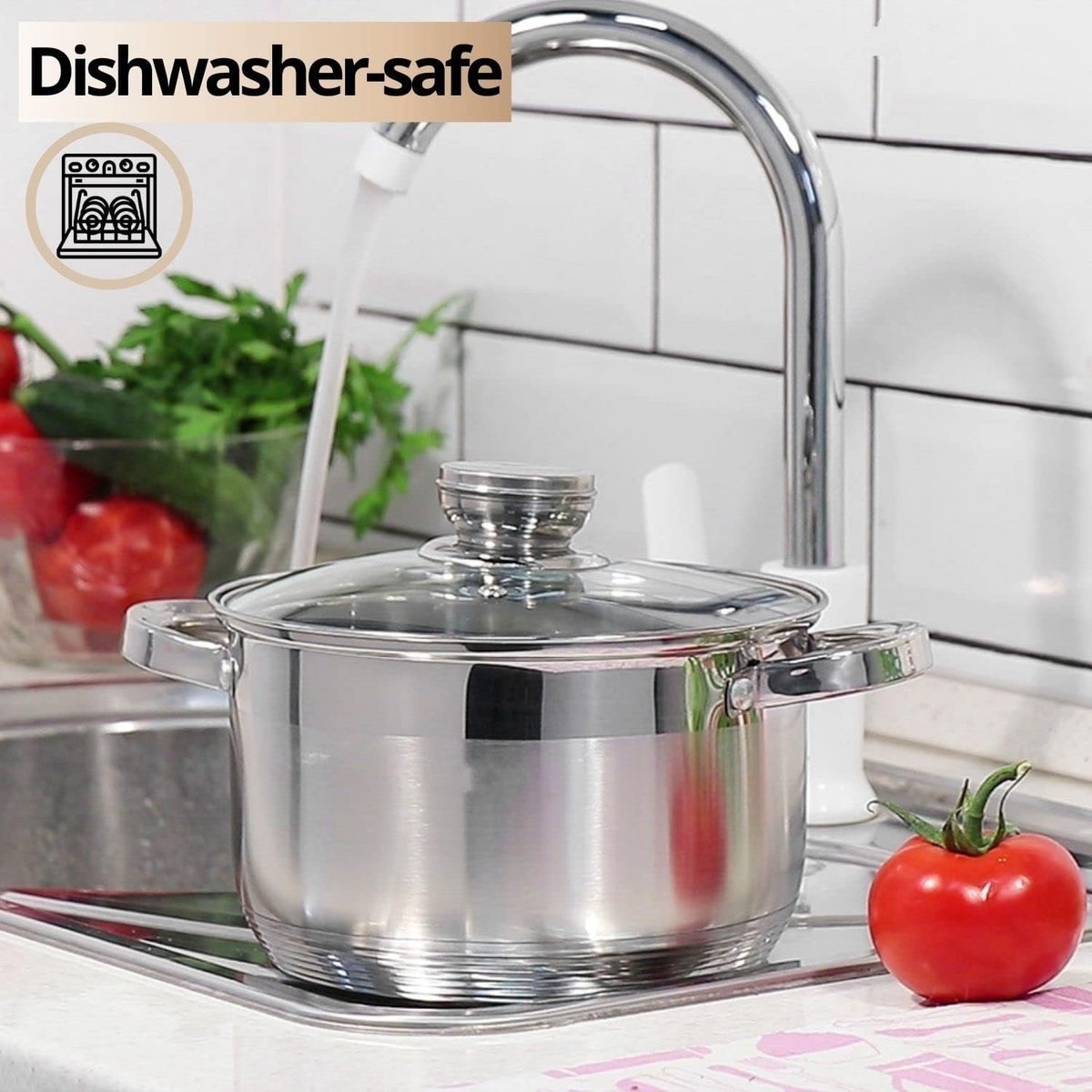 Pots Deep Sets - Stainlees Steel Stock - 6PCS - 11/13/16 L - Royalty Line - Image 10