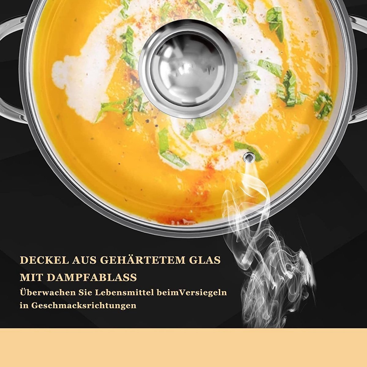 Pots Wide Sets - Stainlees Steel Stock - 8PCS - 4/5/7/9 L - Royalty Line - Image 6