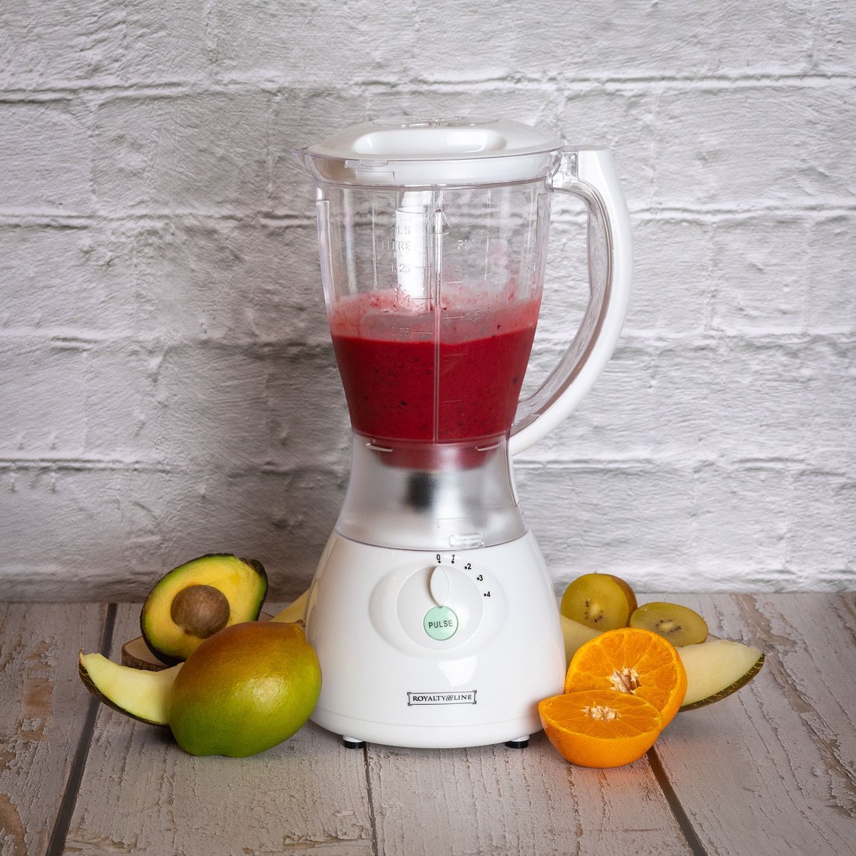 Blender - Smoothie Maker with Coffee/Bean/Spice Grinder - Smoothie Maker - 1.5L - 500W - 4 Speeds - White - Royalty Line - Image 13