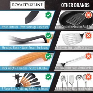 Kitchenware Set Black – 6 Piece Cookware Set – BPA-Free – Cooking – Hangable – Heat Resistant – With Carousel – Kitchenset – Royalty Line