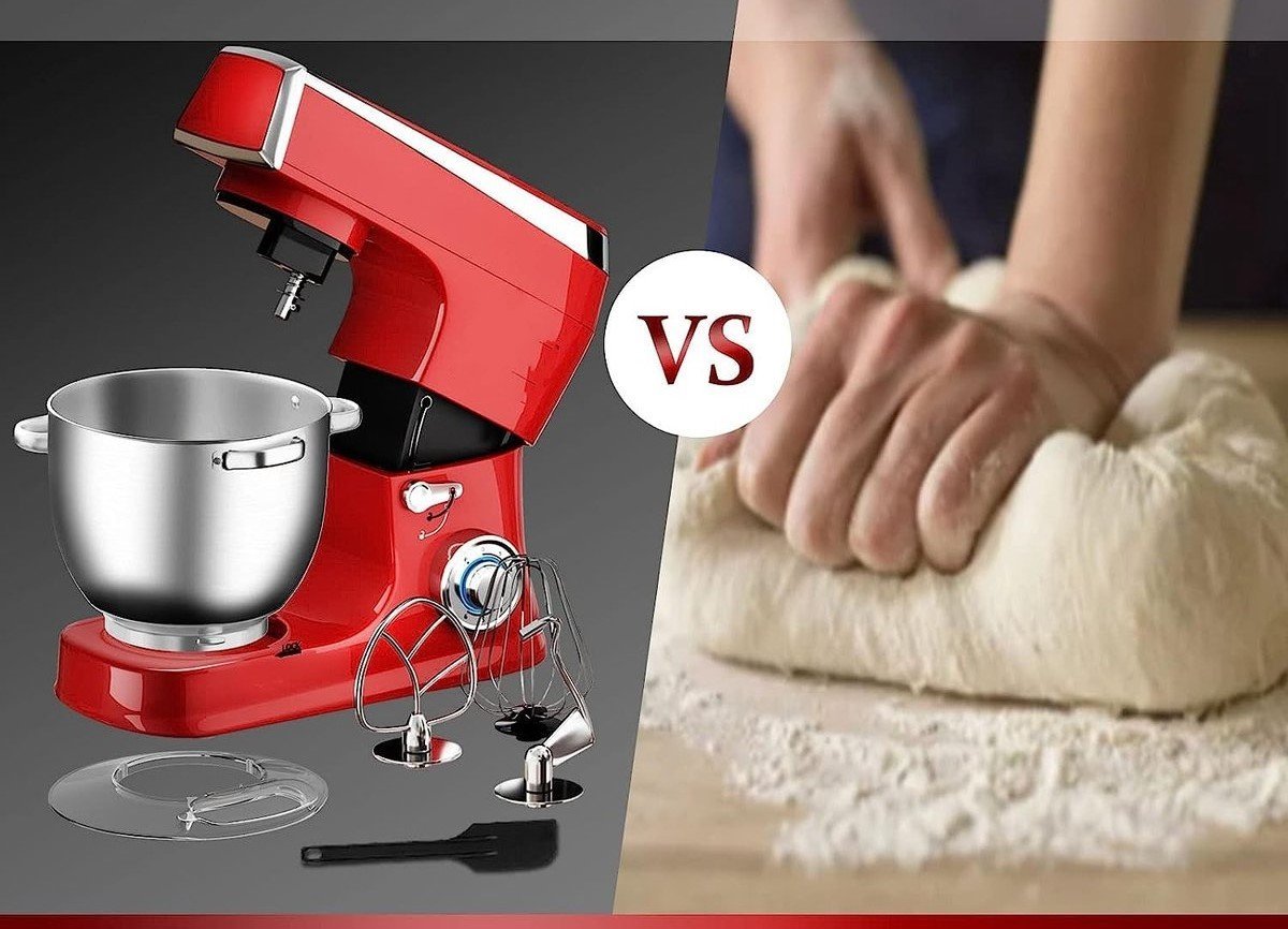 Planetary Mixer 3 in 1 With Blender, Meat Grinder, Whisk, Dough Hook, Mixing Hook - 2100W - 1.5 L Glass Jug - 7.5 Liters stainless Steel Bowl - Black - Royalty Line - Image 9