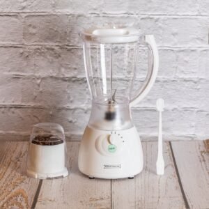 Blender – Smoothie Maker with Coffee/Bean/Spice Grinder – Smoothie Maker – 1.5L – 500W – 4 Speeds – White – Royalty Line