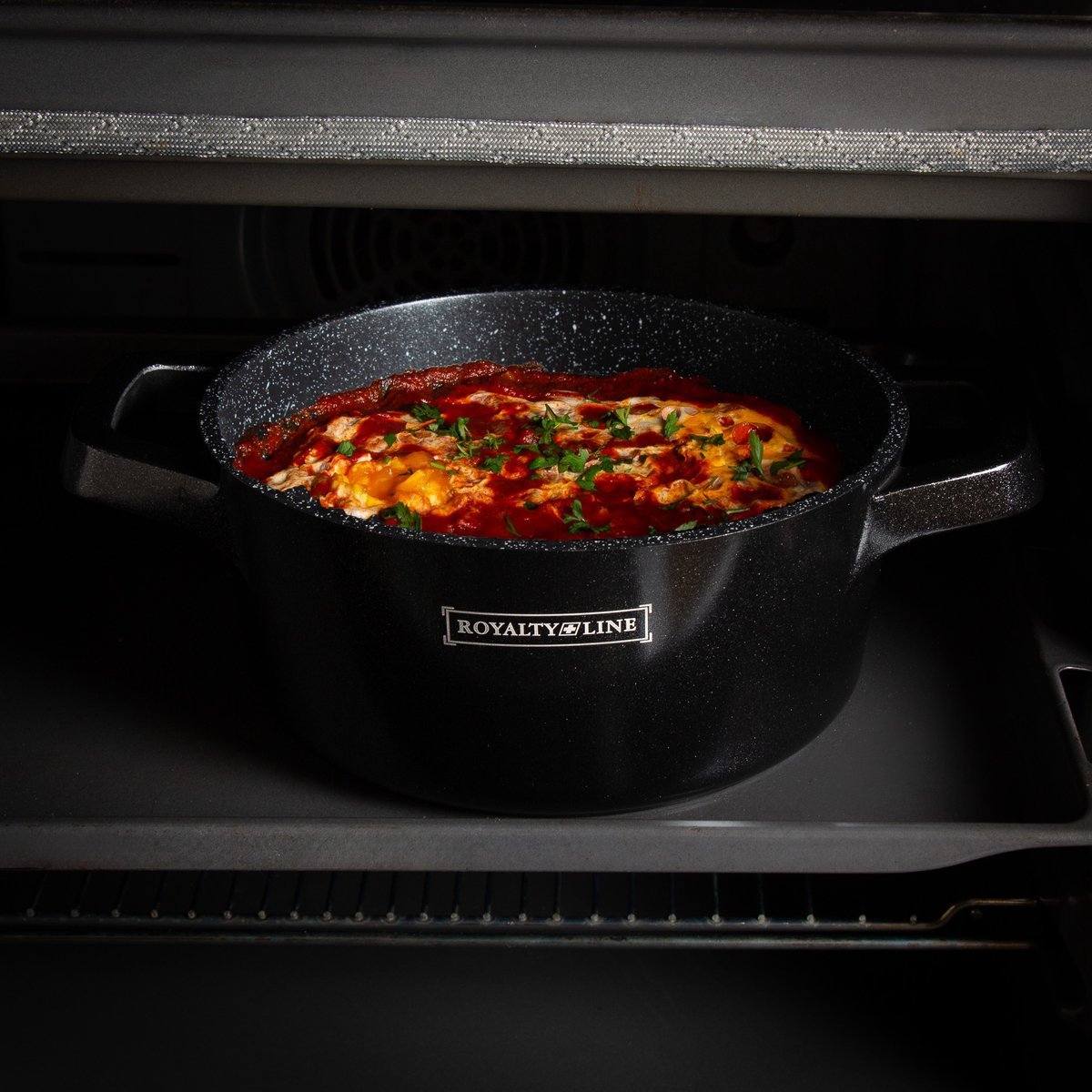 Cookware Set - Die Cast Alu - 14Pcs - Black - Royalty Line - Image 16