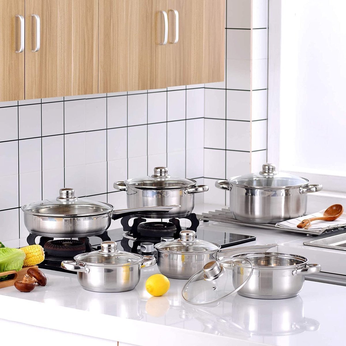 Cookware Set - Stainless Steel- 12Pcs - Royalty Line - Image 19