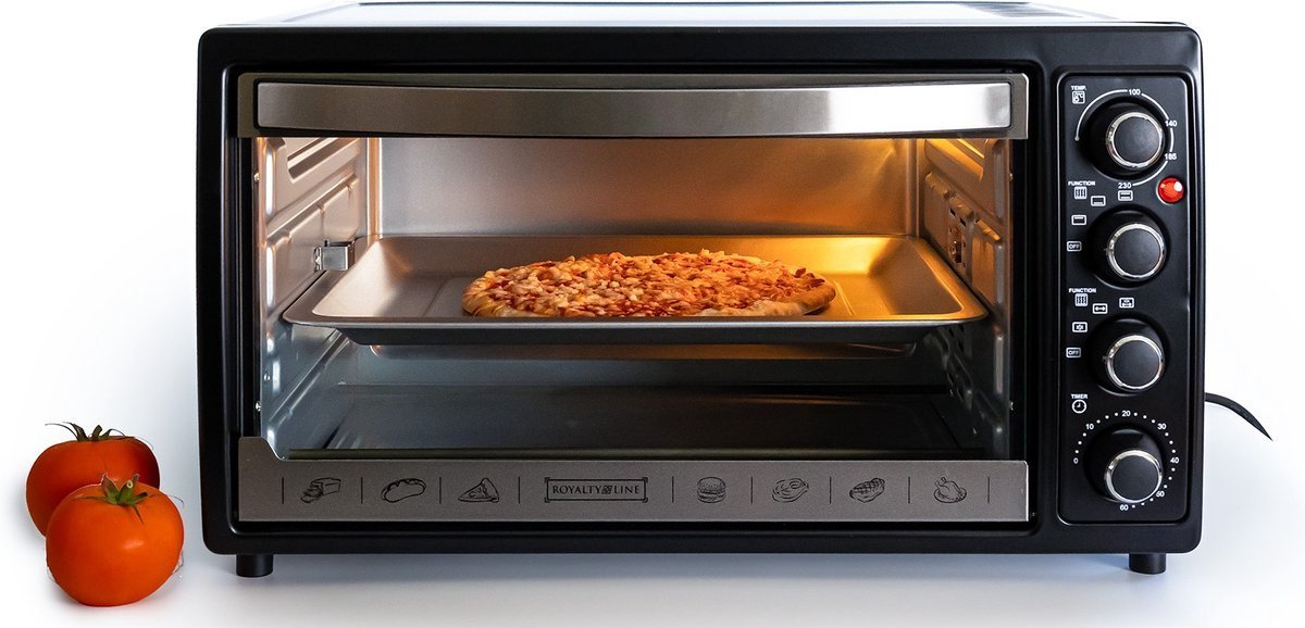 Mini Oven - 48 Liters - 2000W - Timer - 6 Programs - Black - Royalty Line - Image 5