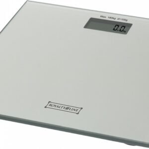 Personal Digital Scale With LCD Screen – Max 180 Kg – Incl. Battery – Silver – Royalty Line