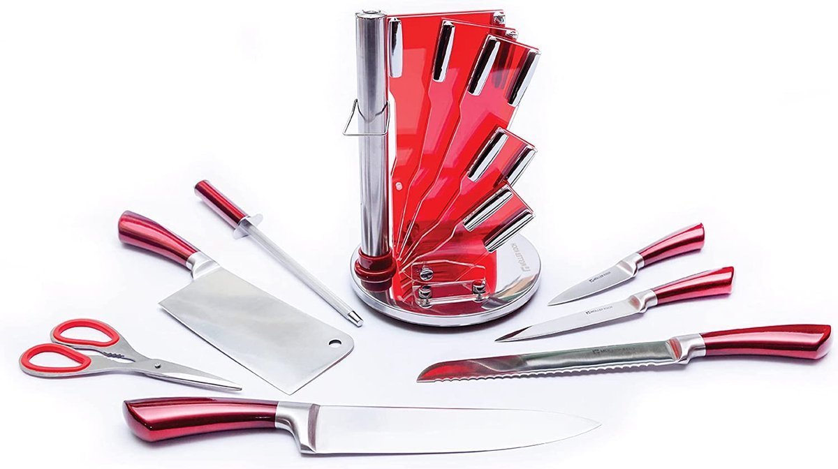 Luxury Knife Set - 8pcs - Red - Royalty Line - Image 7