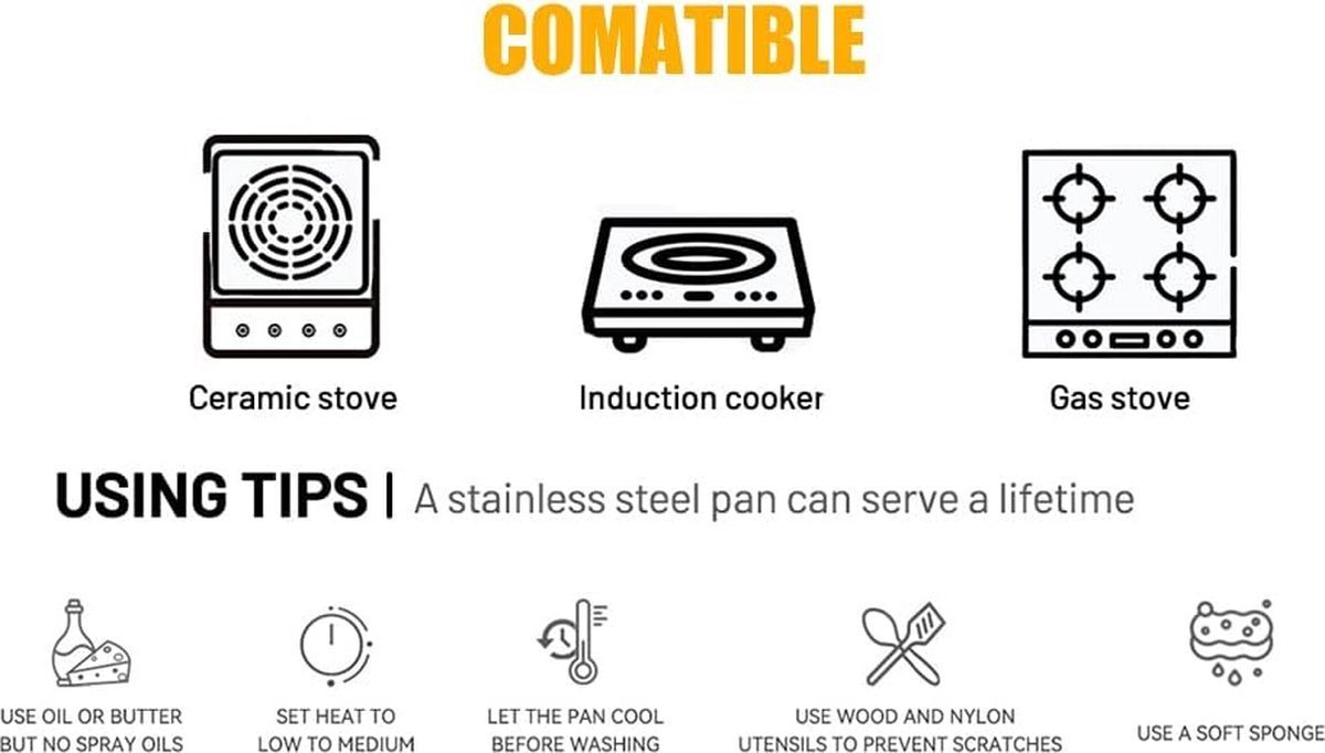 Pots Deep Sets - Stainlees Steel Stock - 6PCS - 11/13/16 L - Royalty Line - Image 5