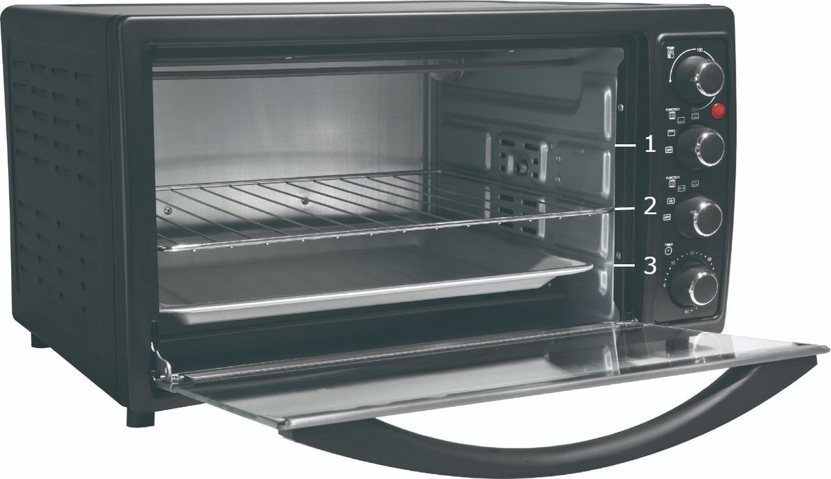 Mini Oven - 48 Liters - 2000W - Timer - 6 Programs - Black - Royalty Line - Image 8