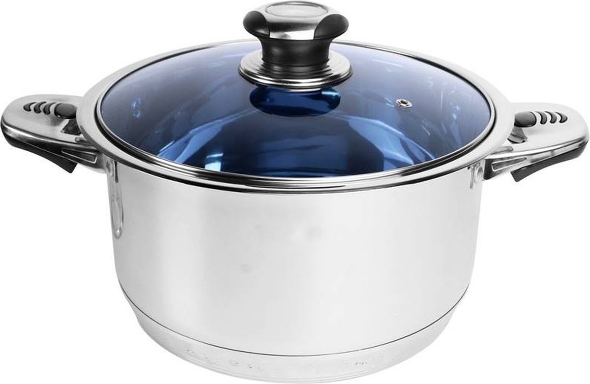 Cookware Set - Stainless Steel- 16Pcs- Glass Lid - Royalty Line - Image 4