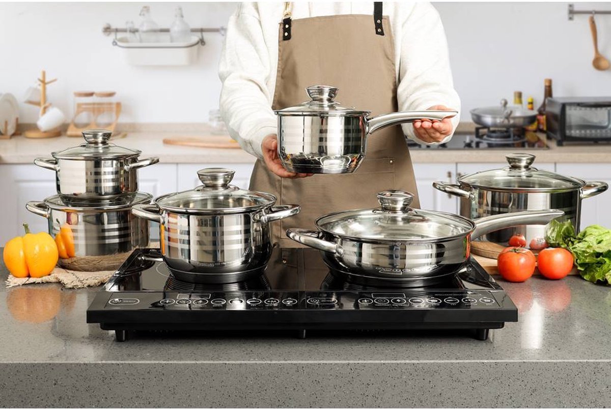 Cookware Set - Stainless Steel- 12Pcs - Royalty Line - Image 7