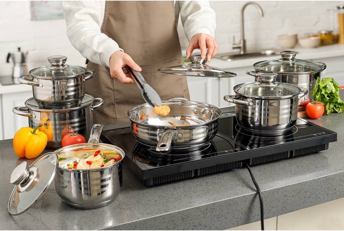 Cookware Set - Stainless Steel- 12Pcs - Royalty Line - Image 15