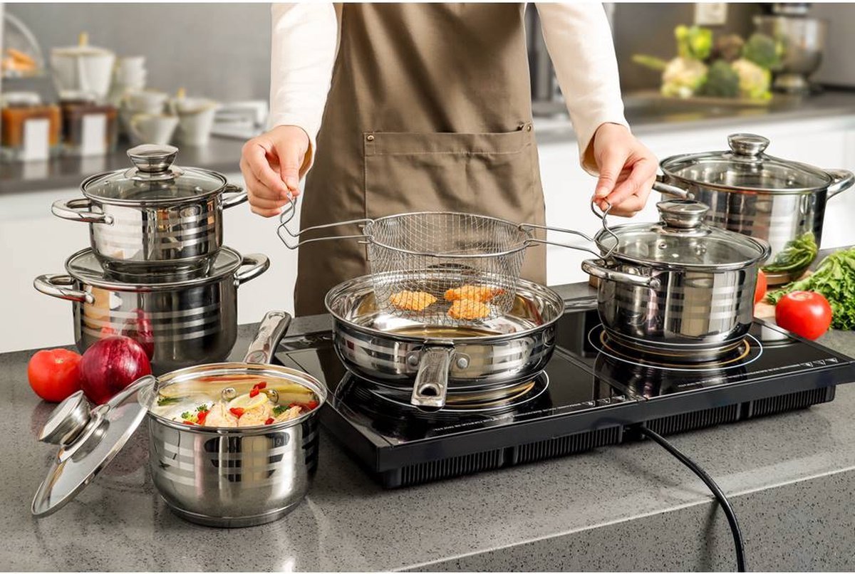 Cookware Set - Stainless Steel- 18Pcs - Royalty Line - Image 11