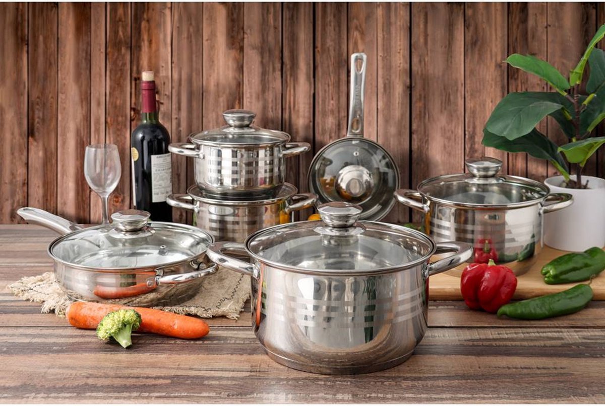 Cookware Set - Stainless Steel- 18Pcs - Royalty Line - Image 12