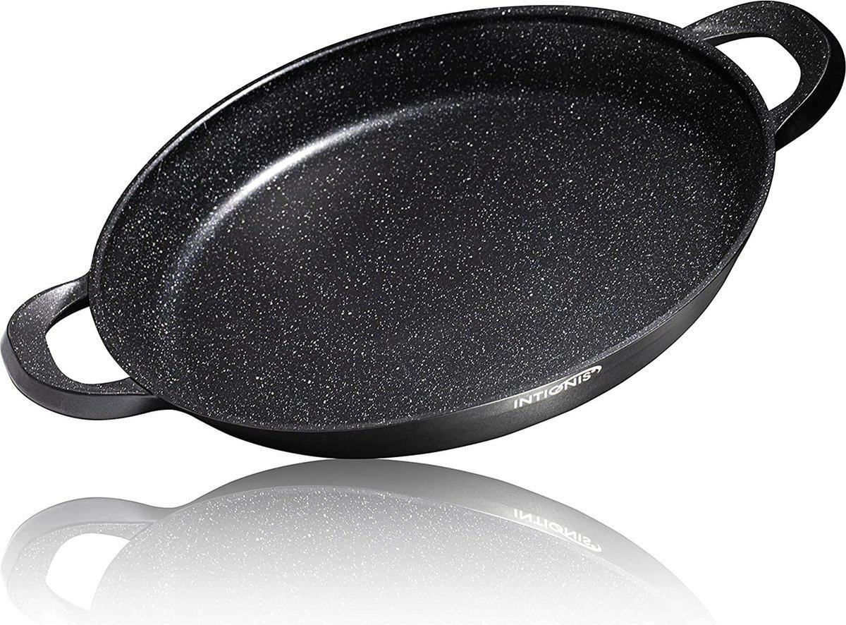 Paella Pan set - Die Cast- Non Stick Marble Coated - 2pcs - 32cm & 36cm - Oven Safe Proofed - Royalty Line - Image 3
