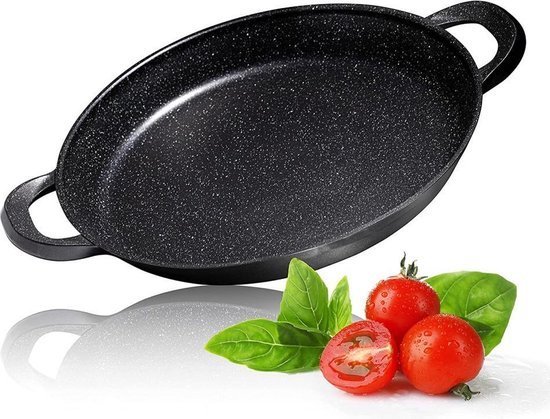 Paella Pan set - Die Cast- Non Stick Marble Coated - 2pcs - 32cm & 36cm - Oven Safe Proofed - Royalty Line - Image 11