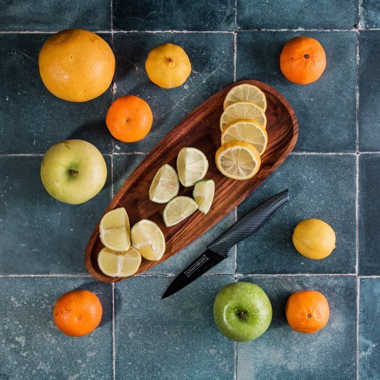 Knife Set - Non-stick coating - Non-slip handles - 6pcs - Black - Royalty Line - Image 13