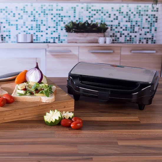 Sandwich Maker / Toaster / Panini Grill XL - 2000W - Non-stick coating - Toaster - Black -Royalty Line - Image 13