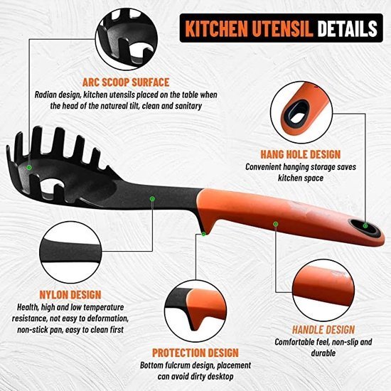 Kitchenware Set Red - 6 Piece Cookware Set - BPA-Free - Cooking - Hangable - Heat Resistant - With Carousel - Kitchenset - Royalty Line - Image 10