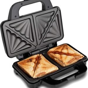Sandwich Maker / Toaster / Panini Grill XL – 2000W – Non-stick coating – Toaster – Black -Royalty Line