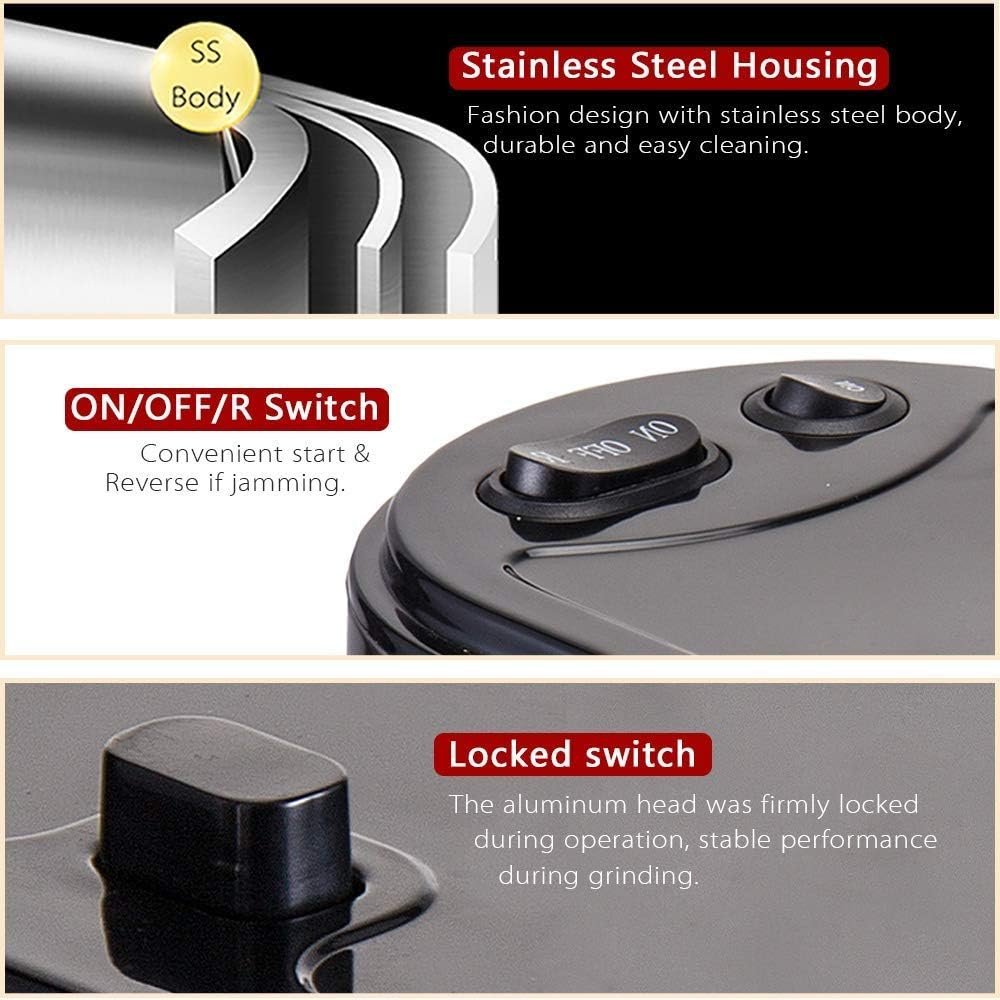 Electric Meat Grinder - 1600W - Mincer with 3 Cutting Plates - Sausage Maker - Minced Meat - Stainless Steel - Royalty Line - Image 11