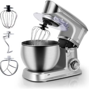 Planetary Mixer – 6 speed Settings – Stainless Steel Mixing Bowl 6.5 L- 1900W – Silver – Royalty Line