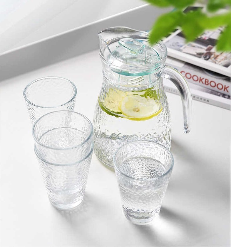 GLASS SET - Pure shape- 1.2L Caraffe - 5pcs - Cheffinger - Image 13