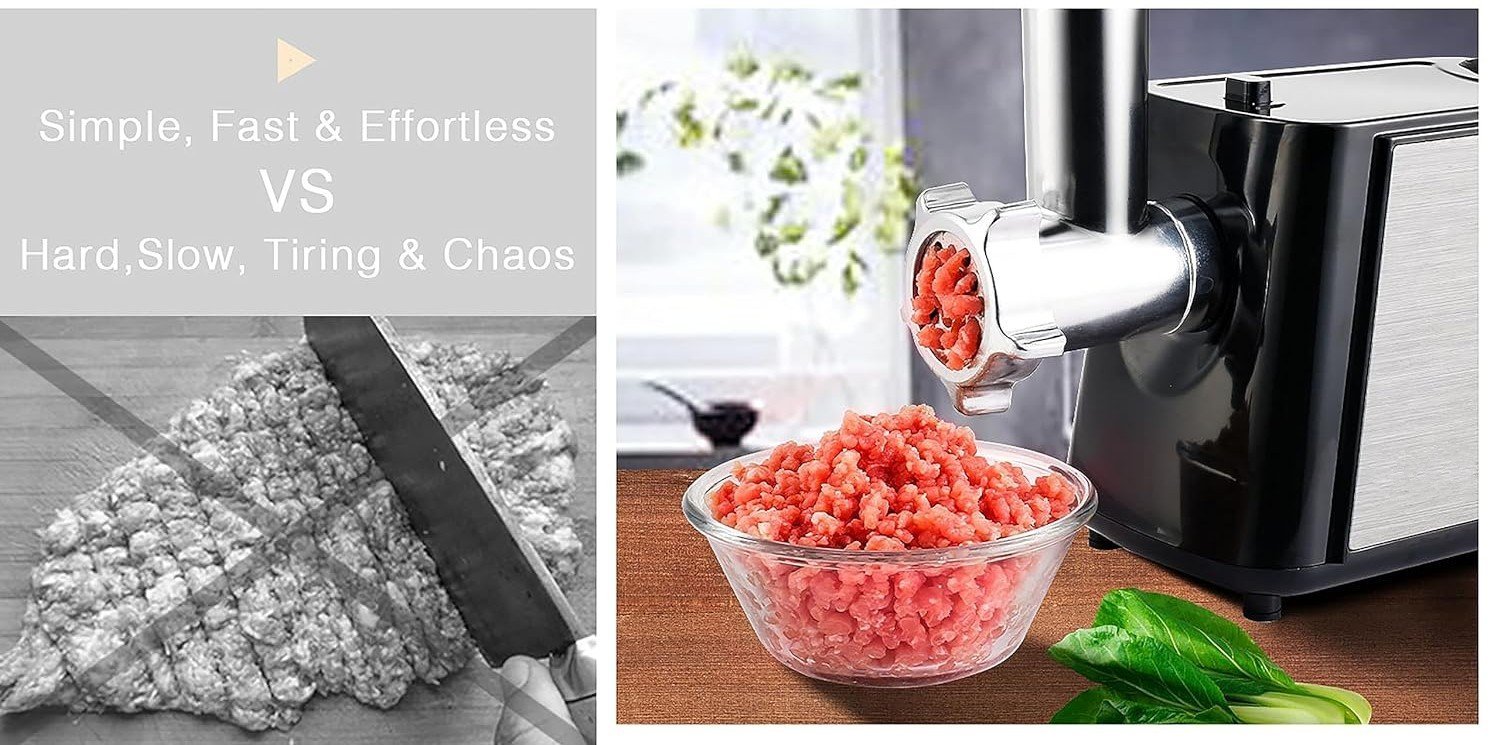 Electric Meat Grinder - 1600W - Mincer with 3 Cutting Plates - Sausage Maker - Minced Meat - Stainless Steel - Royalty Line - Image 25