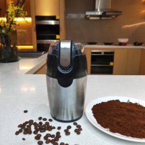 Electric Coffee /Spice/Bean Grinder – 200W – 70grams – Stainless Steel – Black – Royalty Line