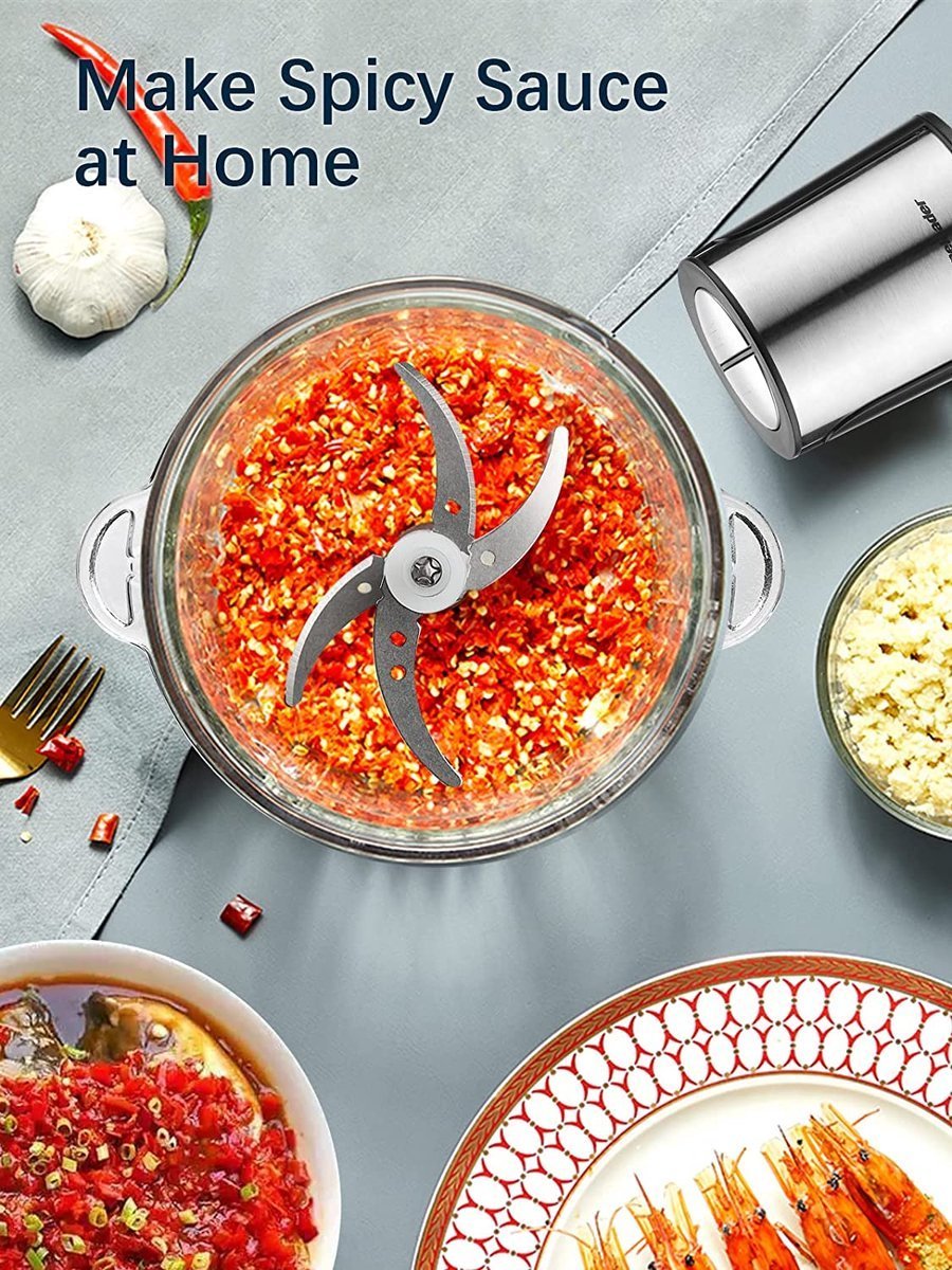 Chopper With Stainless Steel Bowl - 3 Liters - 2 Speeds - 600W - Royalty Line - Image 3