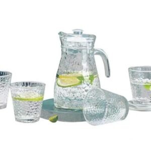 GLASS SET – Pure shape- 1.2L Caraffe – 5pcs – Cheffinger